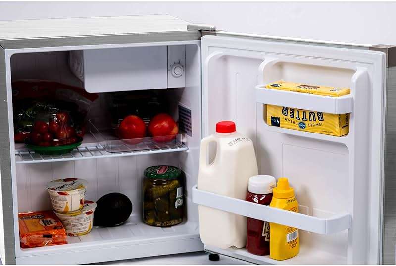 Frigidaire Retro Compact Mini Fridge with Freezer Compartment, Chrome Handles, Built-in Water Dispenser, (1.8 cu ft) - Image 5