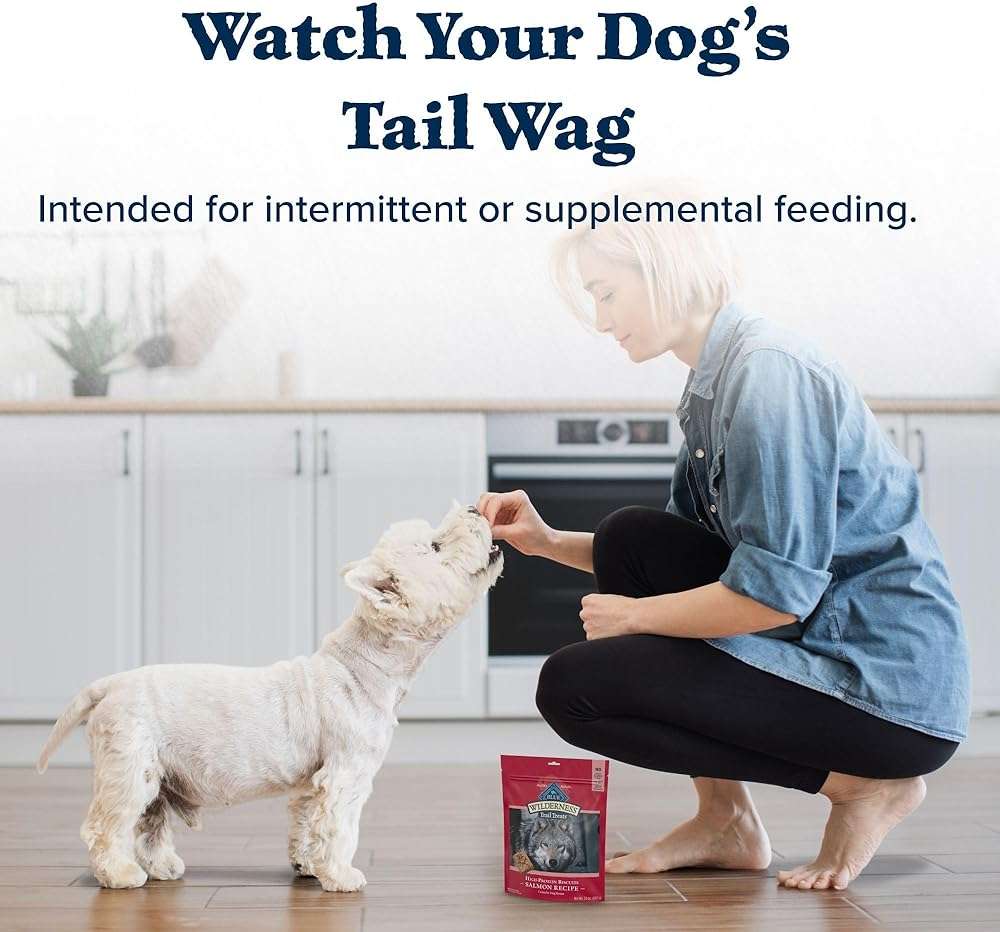 Blue Buffalo Wilderness Trail Treats Salmon Crunchy Dog Biscuits, Grain-Free & High-Protein, Bite-Sized Training Treats Made with Real Salmon & Natural Ingredients, 24-oz Bag - Image 8