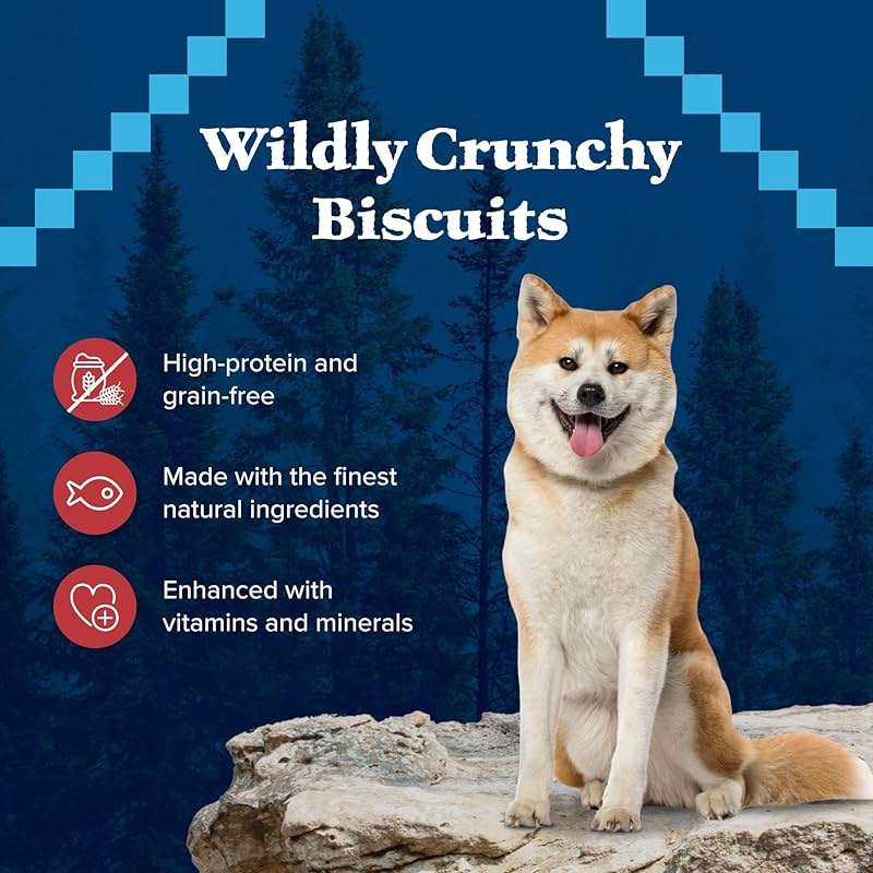 Blue Buffalo Wilderness Trail Treats Salmon Crunchy Dog Biscuits, Grain-Free & High-Protein, Bite-Sized Training Treats Made with Real Salmon & Natural Ingredients, 24-oz Bag - Image 9