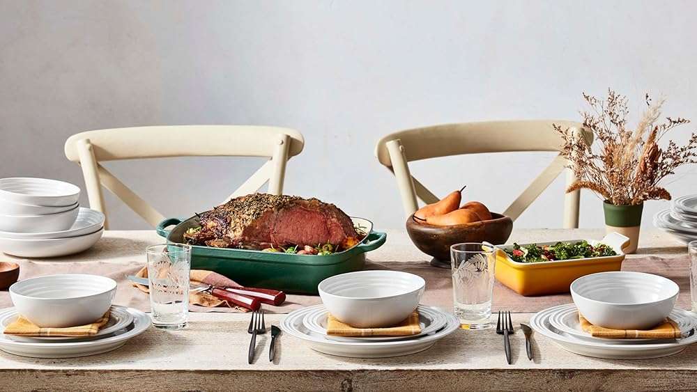 Le Creuset Stoneware Set of 4 Soup Bowls, 22 oz. (6.25") each, White - Image 6