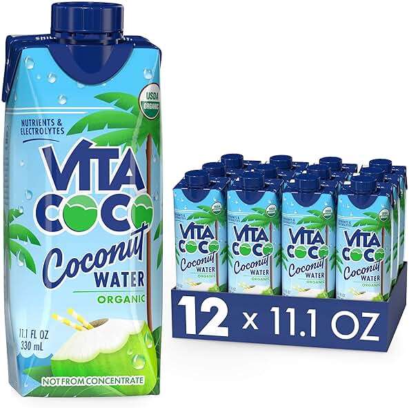 Vita Coco Coconut Water, Pure Organic | Refreshing Coconut Taste | Natural Electrolytes | Vital Nutrients | 11.1 Oz (Pack Of 12) - Image 1