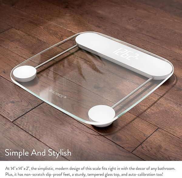 Greater Goods Digital Weight Bathroom Scale, Shine-Through Display, Accurate Glass Scale, Non-Slip and Scratch Resistant, Body Weight (Clear) - Image 2