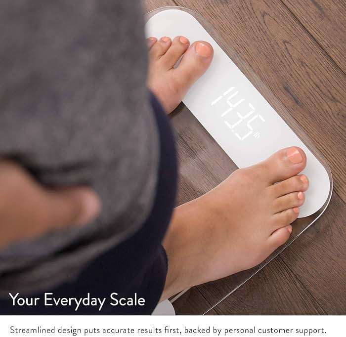 Greater Goods Digital Weight Bathroom Scale, Shine-Through Display, Accurate Glass Scale, Non-Slip and Scratch Resistant, Body Weight (Clear) - Image 4