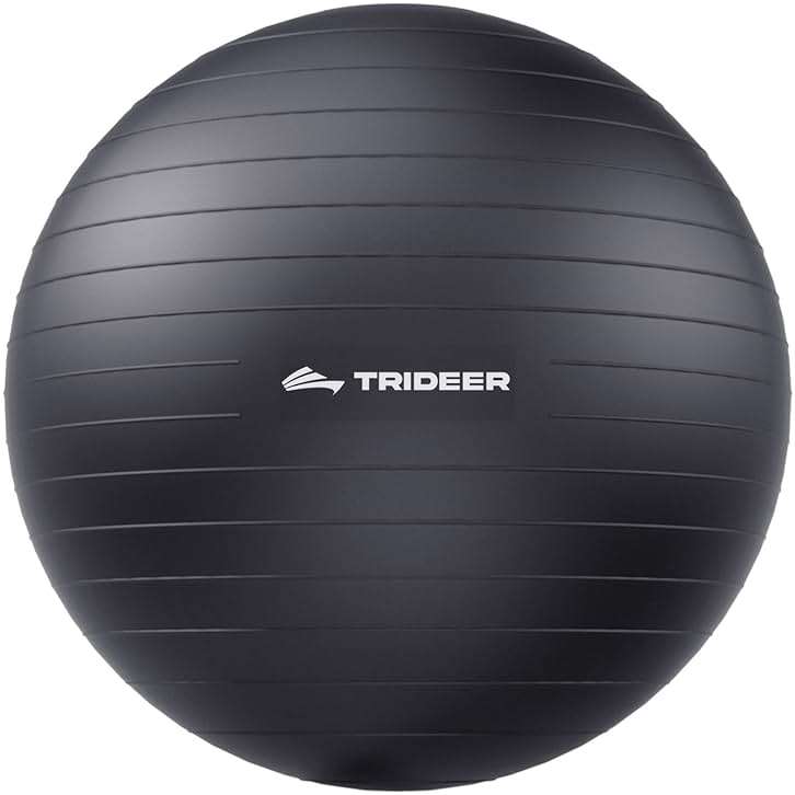 Trideer Yoga Ball for Exercise, Daily Stretching, Pilates, Core & Balance Training, Stability Ball for Pregnancy & Birthing Prep, Physical Therapy, Office Chair for Active Sitting, Quick Pump Included - Image 1