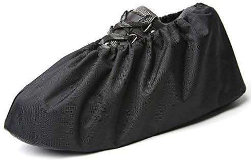 Jron 5 Pairs Premium Reusable Washable Shoe Cover Boot Covers for Contractors (5 Pairs | US 12-14 For Shoes/US 11-13 For Boots, Black) - Image 3