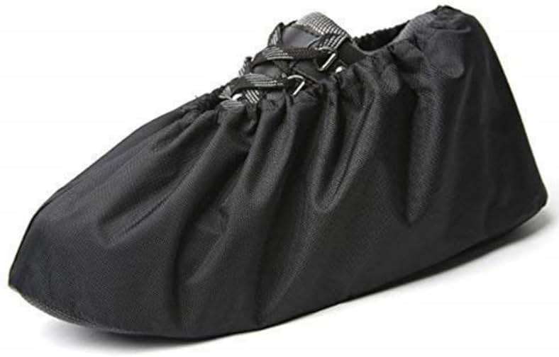 Jron 5 Pairs Premium Reusable Washable Shoe Cover Boot Covers for Contractors (5 Pairs Unisex| 9.5-11 For Shoes/US 8.5-10.5 For Boots, Black) - Image 2