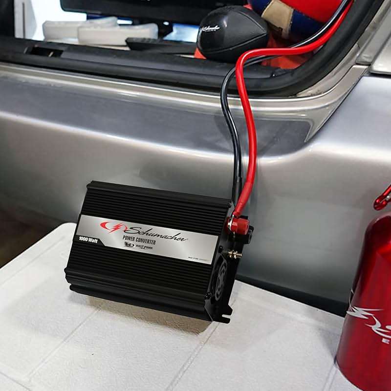 Schumacher Electric SI1000 DC to AC Power Inverter - 1000W AC/USB - for Converting Vehicle Power to Household Power for Camping, Tailgating and More - Image 3