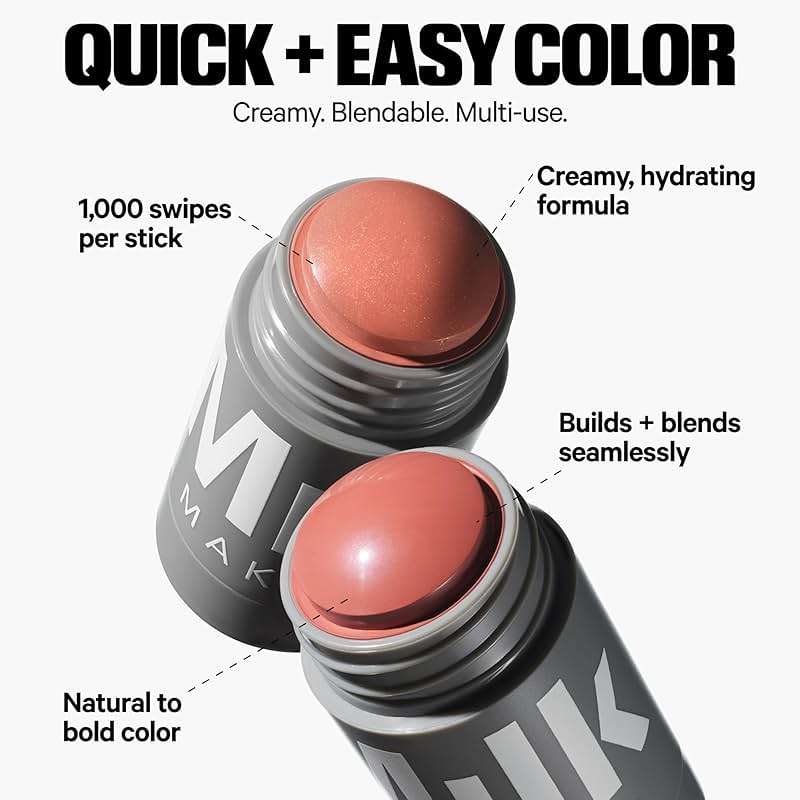 Milk Makeup Lip + Cheek Stick – Buildable Cream Blush + Lip Color w/Hydrating Mango Butter + Avocado Oil for a Natural Flush – Long-Lasting, Multiuse, Vegan Formula - Image 2