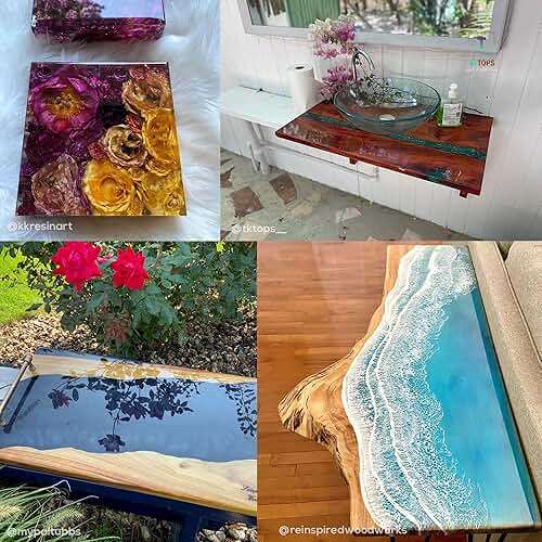 Superclear Table Top Epoxy Resin, Crystal Clear 1:1 Protective Coating for Tabletops, Bar Tops, Countertops, Anti-Yellowing UV Resistant, Made in the USA (2 Gallon Without Kit) - Image 6