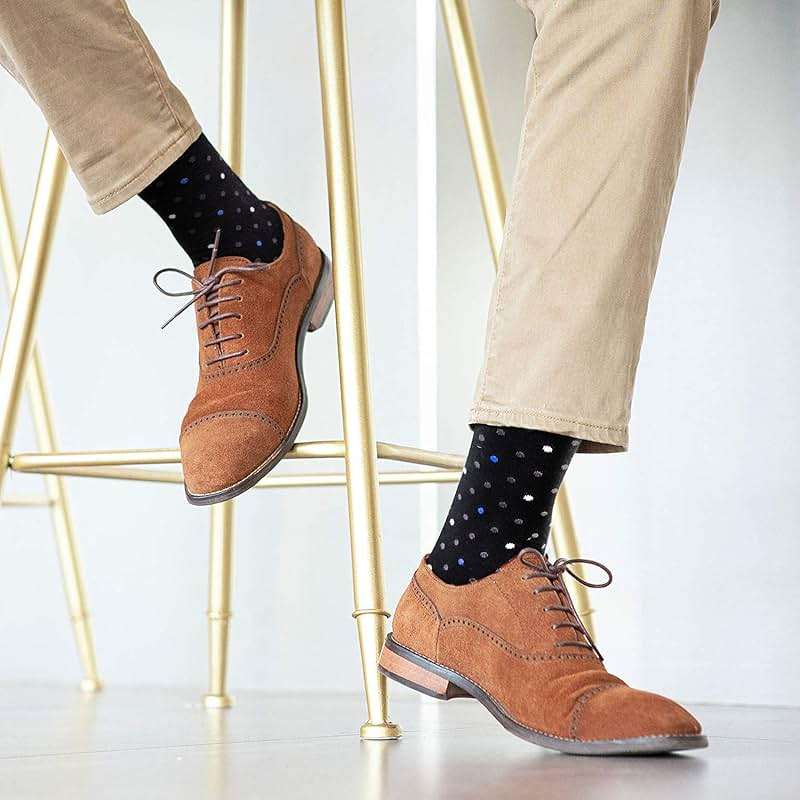 7DayOtter Mens Dress Socks, Modal Cotton Blend Seamless Toe, Odor Resistant Moisture Wicking Business Crew Socks - Image 6