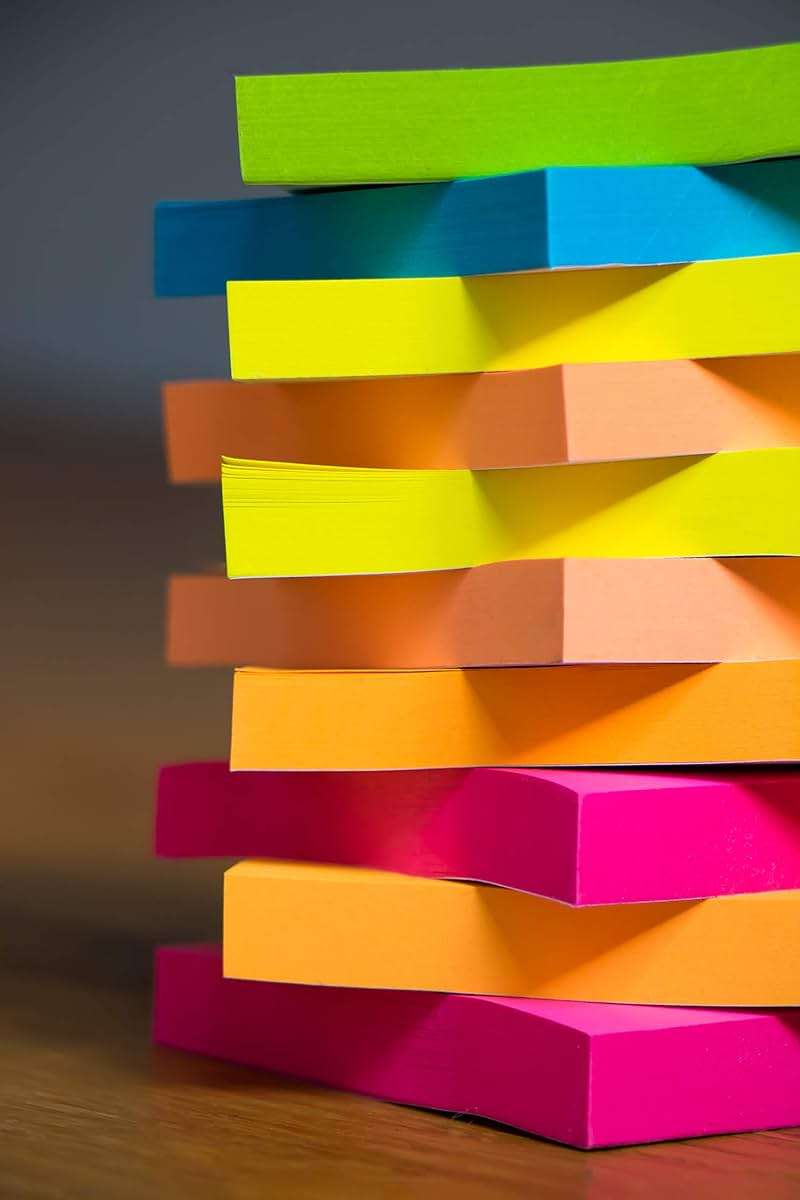 Infiniko Sticky Notes 3x3 Inch, 1200 Sheets (100 Sheets Per Pad), 6 Bright Color Sticky Pads, Super Sticky Notes with Strong Adhesive Office Supplies for Desk, School & Daily Planning - Image 9