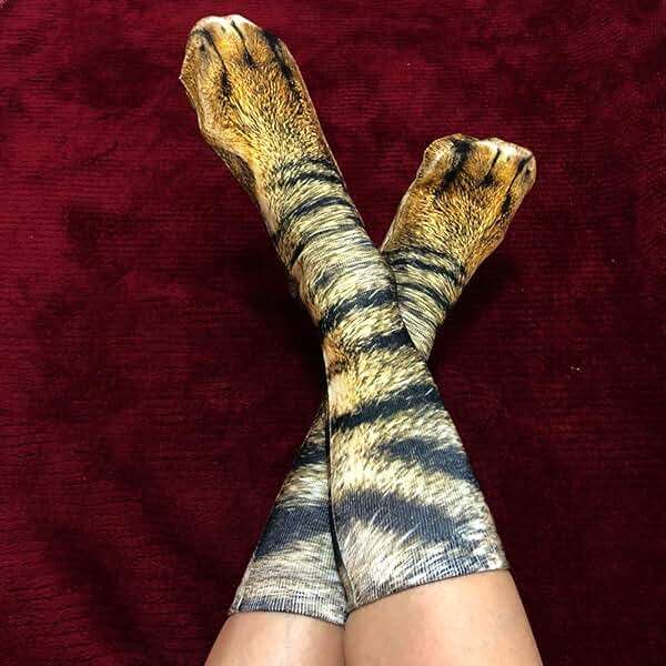 NDLBS Funny Christmas Gifts Novelty 3D Animal Paw Socks Stocking Stuffers for Adult Women Men Teens Gag White Elephant Gifts - Image 4
