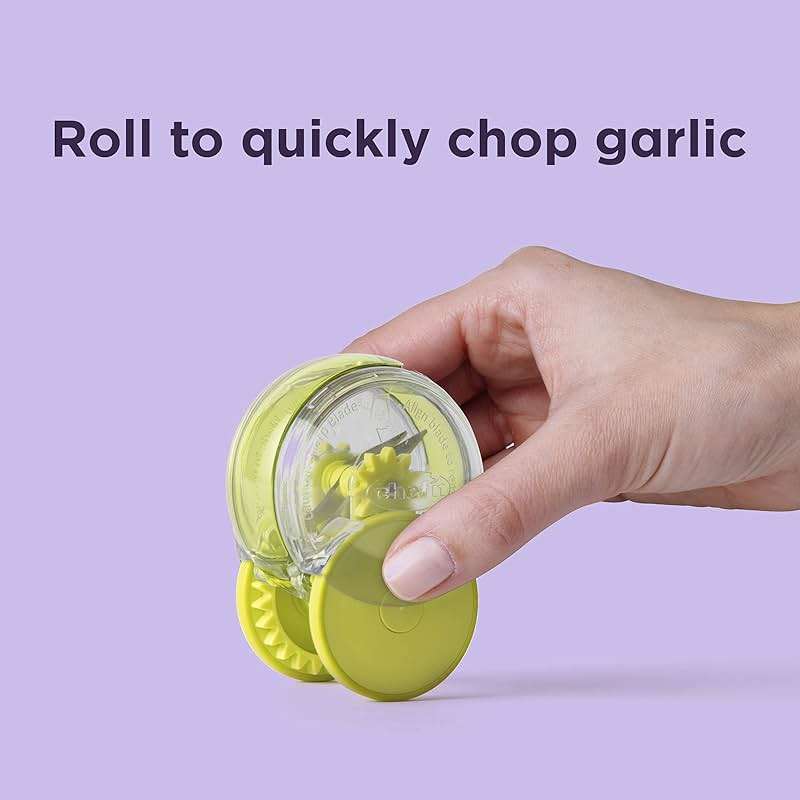 Chef’n GarlicZoom Garlic Chopper, Handheld Garlic Mincer with Rolling Action, Easy to Use and Clean, Compact Size for Quick Prep, Dishwasher Safe - Image 7