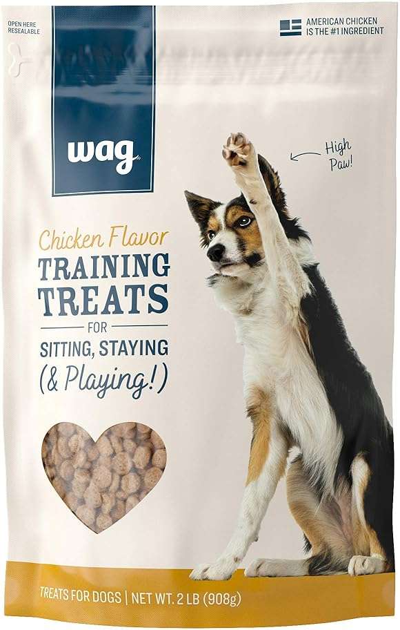 Amazon Basics Chicken Flavor Training Treats for Dogs, 2 lb. Bag (32 oz) (Previously Wag) - Image 1