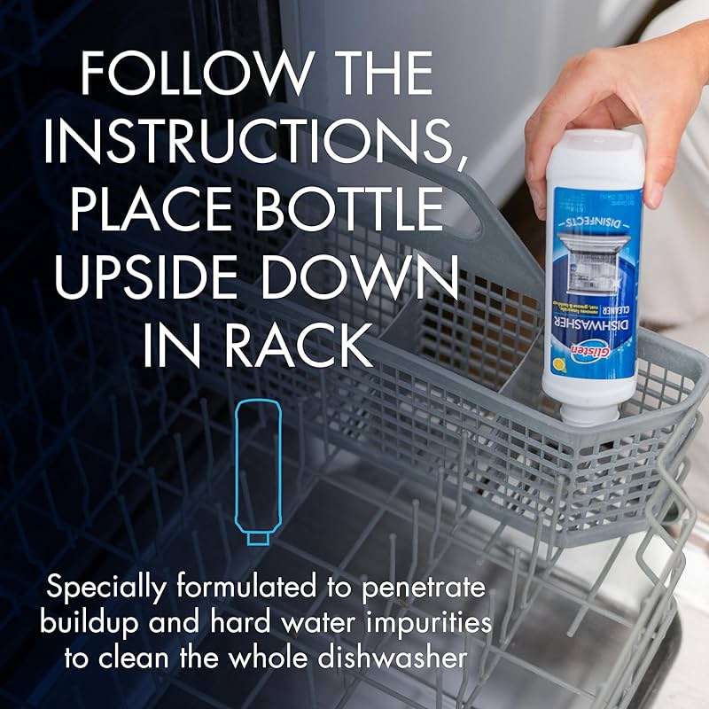 Glisten Dishwasher Magic Machine Cleaner and Disinfectant 2-Pack and Washer Magic Washing Machine Cleaner - Image 3