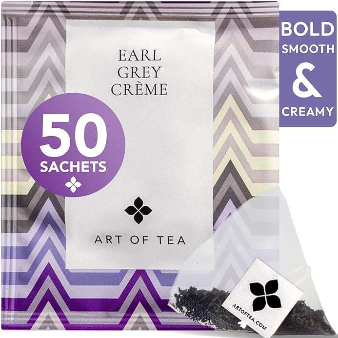 Art of Tea | Organic Earl Grey Cream Tea| 50 Count Pyramid Tea Bag Sachets - Image 8