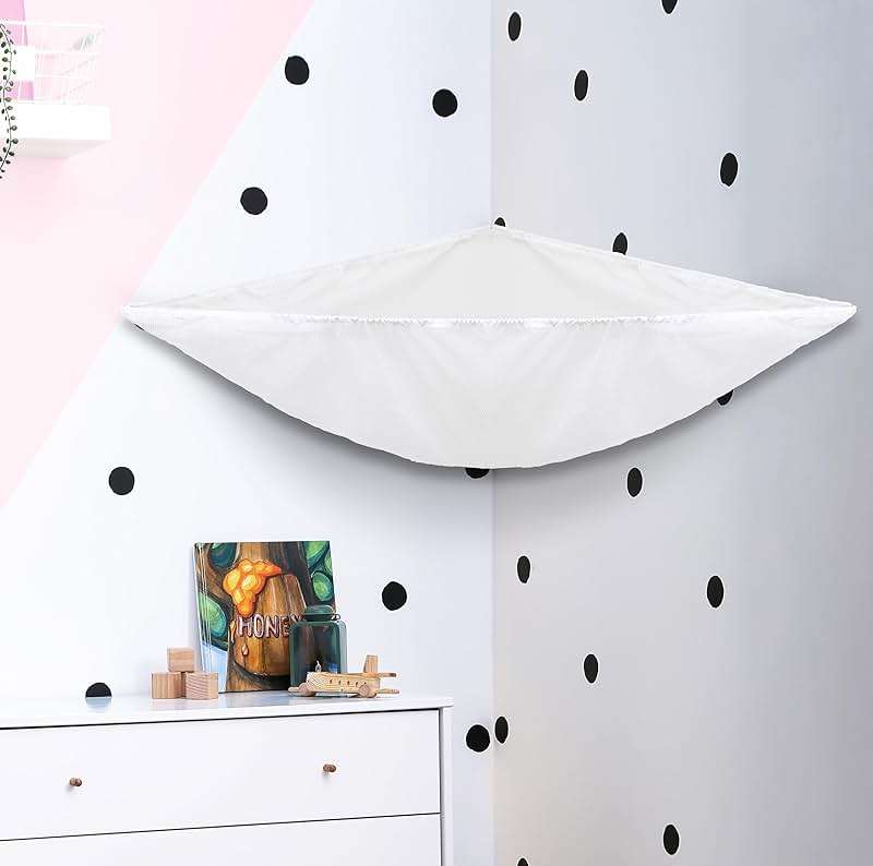 Simple Houseware 2 Pack Stuffed Animal Toy Hammock Net, Corner Wall Storage for Kids Room, White - Image 4