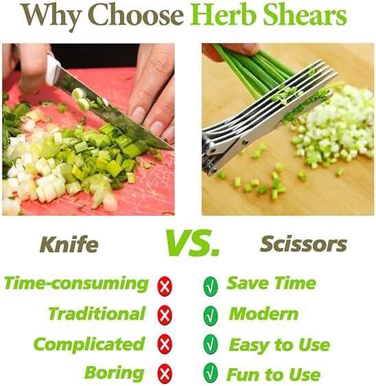 2026 Upgraded Herb Scissors, Effortless Herb Shears Cutter Tool with Sharp Stainless Steel Blades for Fresh Herbs, Must-Have Kitchen & Cooking Gadget, Green - Image 5