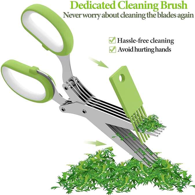 2026 Upgraded Herb Scissors, Effortless Herb Shears Cutter Tool with Sharp Stainless Steel Blades for Fresh Herbs, Must-Have Kitchen & Cooking Gadget, Green - Image 7