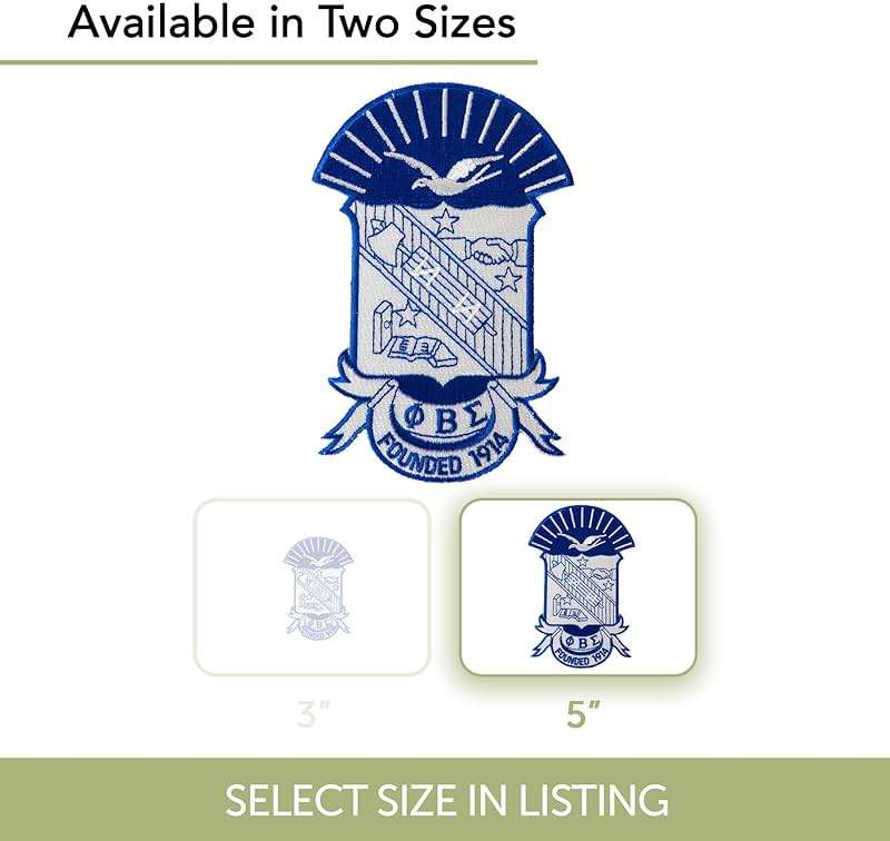 Desert Cactus Phi Beta Sigma Fraternity 4.85 inch Embroidered Appliqué Sew or Iron On Greek Blazer Jacket Pants Bag Sigma (4.85 Crest Patch) Multicolored - Image 5