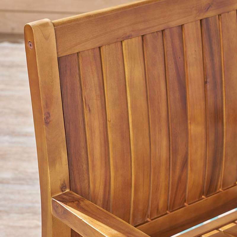 Christopher Knight Home Teague Outdoor Acacia Wood Dining Chairs (Set of 2), Teak Finish - Image 8