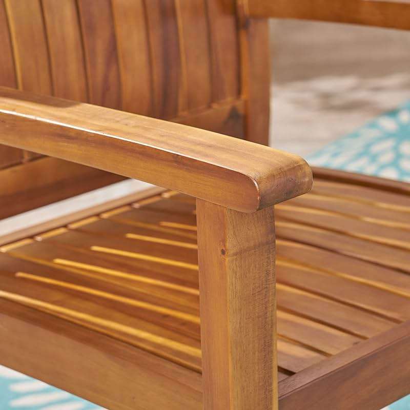 Christopher Knight Home Teague Outdoor Acacia Wood Dining Chairs (Set of 2), Teak Finish - Image 9