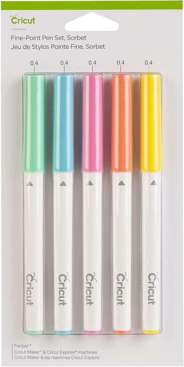 Cricut Fine Point Pen Set, Sorbet, Multicolor, 5 Pack - Image 1