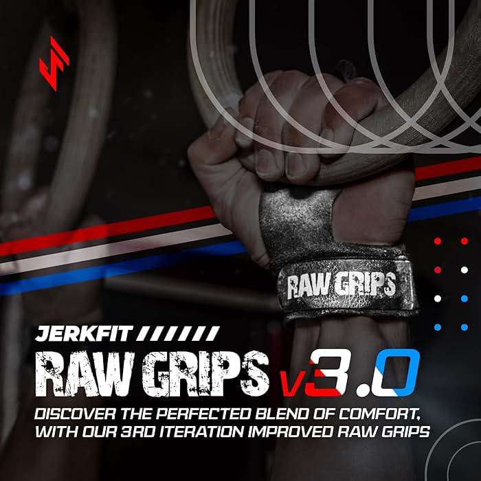 JerkFit Raw Grips 3.0, 2 Finger Leather Gymnastics Grips - Pull Up Grips for Cross Training Hand Protection - Hand Grips for Gymnastics Bars, Palm Guards for Athletes to Prevent Rips and Blisters - Image 4