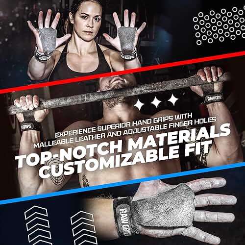 JerkFit Raw Grips 3.0, 2 Finger Leather Gymnastics Grips - Pull Up Grips for Cross Training Hand Protection - Hand Grips for Gymnastics Bars, Palm Guards for Athletes to Prevent Rips and Blisters - Image 5