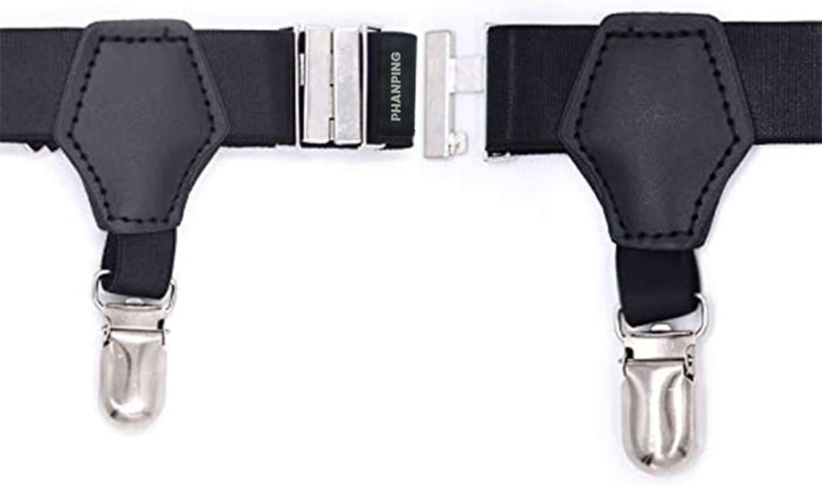 Mens Sock Garters Belt Adjustable 2-pack Sturdy Clip Suspenders - Image 5