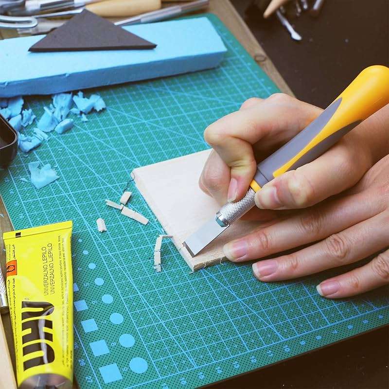 MulWark Exacto Knife Set | Craft Knife Kit | 16pc Precision Craft Hobby Kit with Razor Sharp Knives for Wood, Crafting, Leather, Scrapbooking & Modeling - Image 2