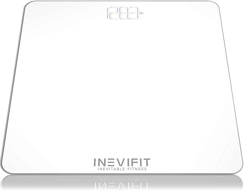 INEVIFIT Bathroom Scale, Highly Accurate Digital Bathroom Body Scale, Measures Weight up to 400 lbs. Includes Batteries - Image 1