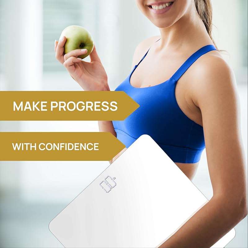 INEVIFIT Bathroom Scale, Highly Accurate Digital Bathroom Body Scale, Measures Weight up to 400 lbs. Includes Batteries - Image 3
