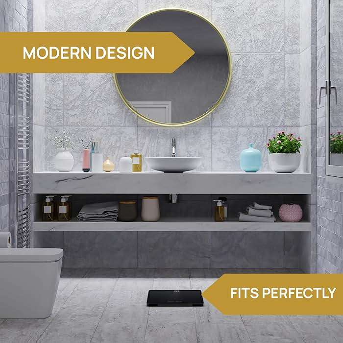INEVIFIT Bathroom Scale, Highly Accurate Digital Bathroom Body Scale, Measures Weight up to 400 lbs. Includes Batteries - Image 6