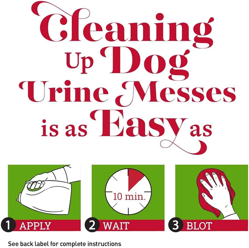 Nature's Miracle Dog Urine Destroyer, Dog Urine Stain Remover and Odor Control, White, 64 fl oz - Image 6