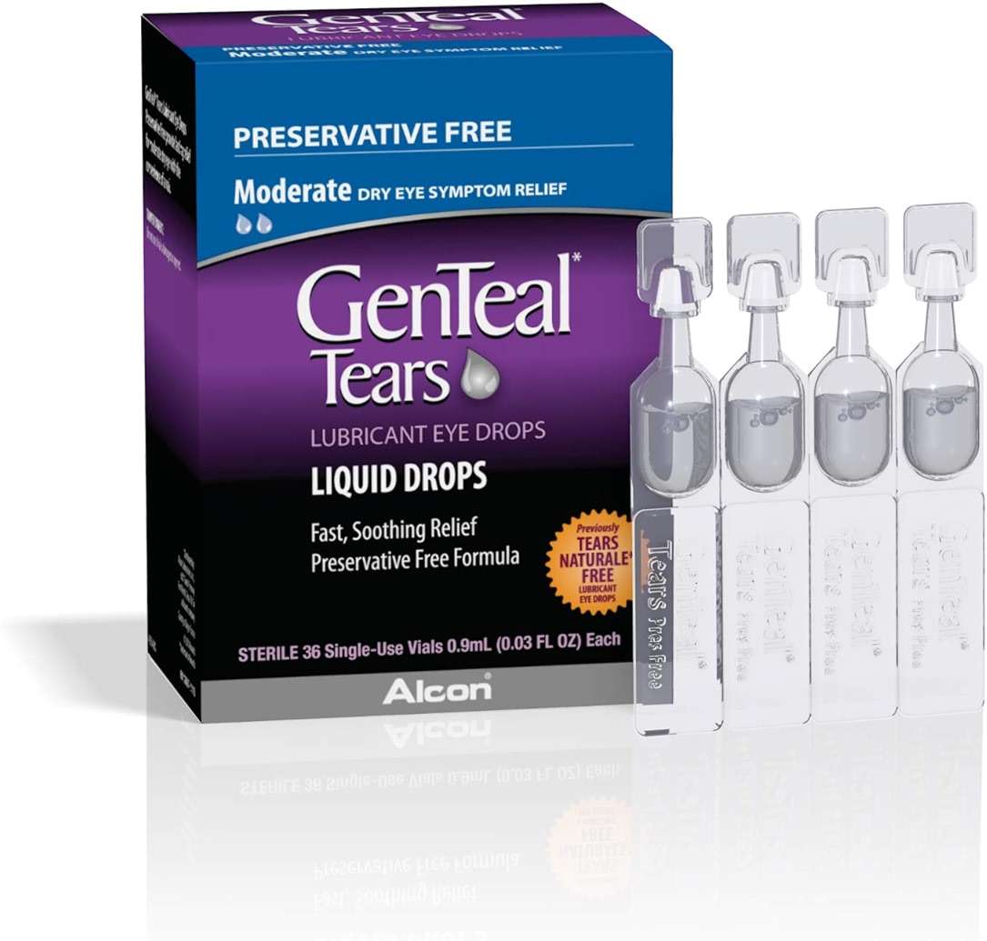 GenTeal Tears Lubricant Eye Drops, Moderate Liquid Drops, SingleUse Vials,1 pack of 36 ct , 0.03 Fl Oz - Image 1