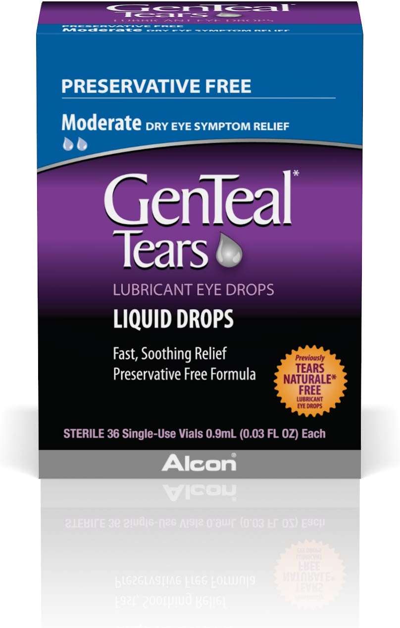 GenTeal Tears Lubricant Eye Drops, Moderate Liquid Drops, SingleUse Vials,1 pack of 36 ct , 0.03 Fl Oz - Image 2