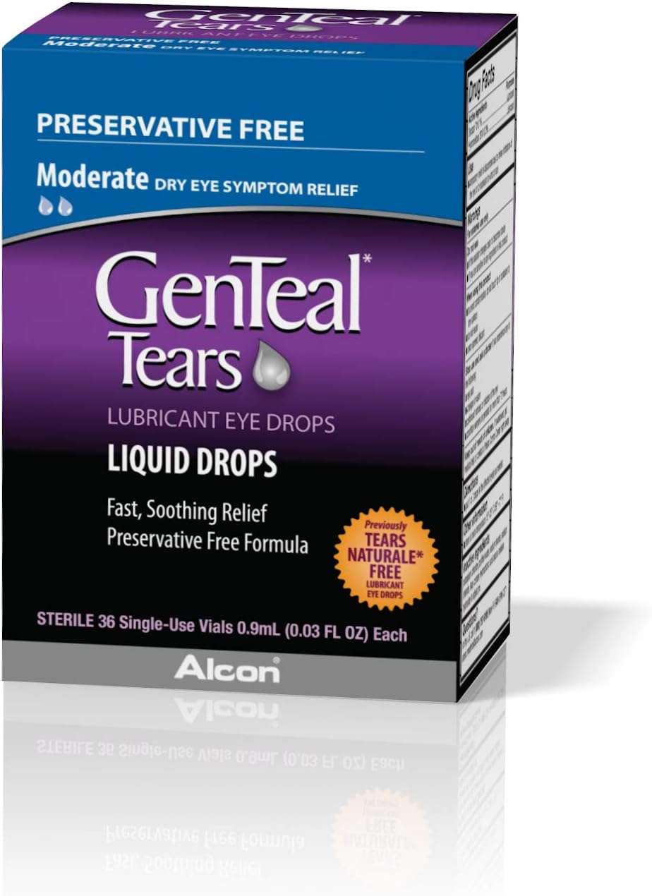 GenTeal Tears Lubricant Eye Drops, Moderate Liquid Drops, SingleUse Vials,1 pack of 36 ct , 0.03 Fl Oz - Image 3