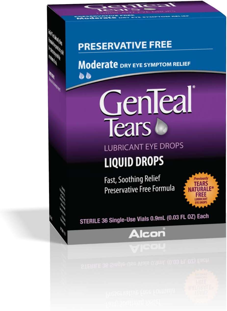 GenTeal Tears Lubricant Eye Drops, Moderate Liquid Drops, SingleUse Vials,1 pack of 36 ct , 0.03 Fl Oz - Image 4
