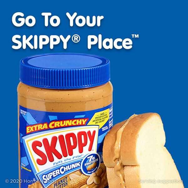 SKIPPY Chunky Peanut Butter, Crunchy Peanut Butter, Twin Pack, 40oz Jars - Image 2