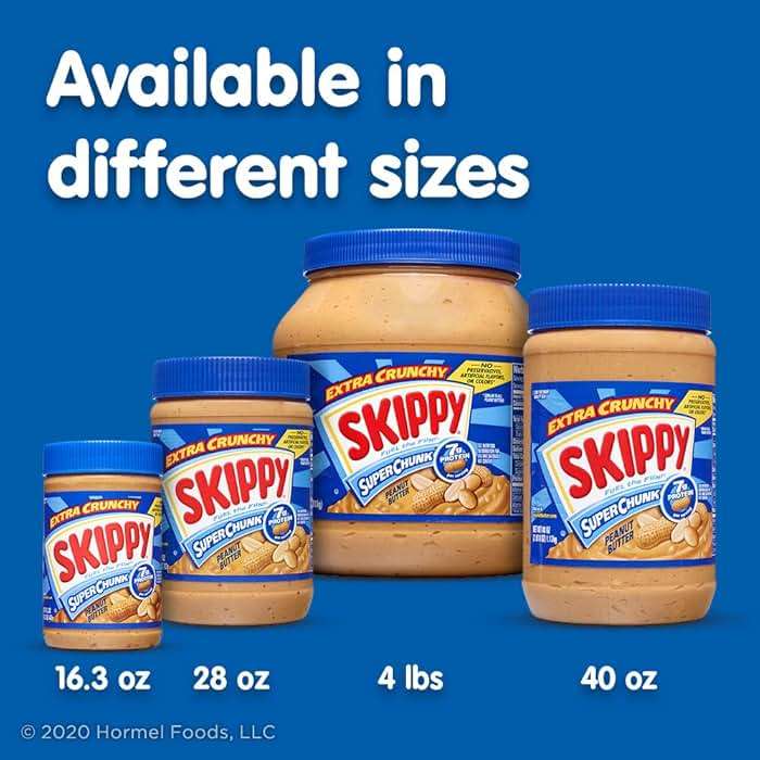 SKIPPY Chunky Peanut Butter, Crunchy Peanut Butter, Twin Pack, 40oz Jars - Image 8