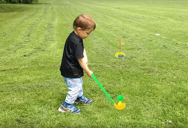 ORZIZRO Plastic Golf Clubs, Educational Golf Toys Sets for Toddlers Kids, Outdoor Indoor Sports Golf Game Toys for Boys Girls, Sturdy & Multi-Colored - Image 6