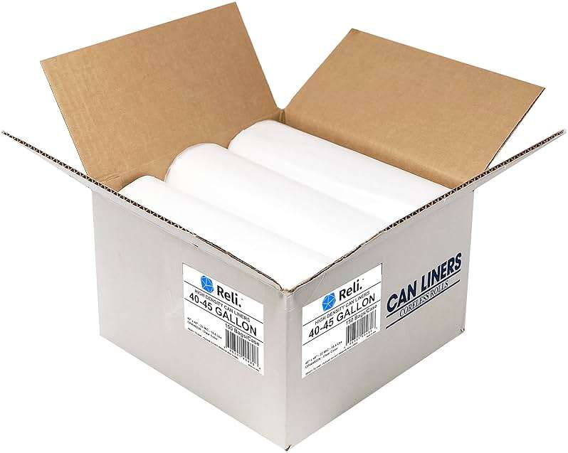 Reli. Premium 40 to 45 Gallon Trash Bags Heavy Duty | 150 Trash Bags with Ties | Super Sizeable, Clear, Serious Garbage Cleanup - Image 3