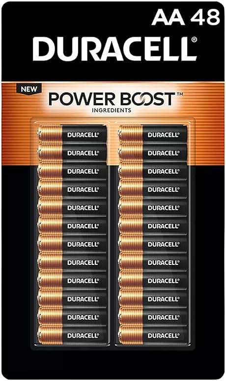 Duracell Coppertop Alkaline-Manganese Dioxide AA Battery, 1.5V, (Pack of 48) - Image 1