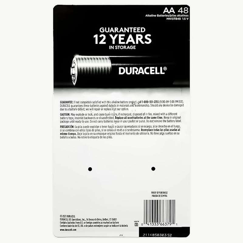 Duracell Coppertop Alkaline-Manganese Dioxide AA Battery, 1.5V, (Pack of 48) - Image 5