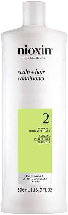 NIOXIN System 2 Scalp + Hair Thickening Conditioner for Natural Hair with Progressed Thinning | Boost Hair Density with Niacinamide & Biotin | Refreshed Scalp with Healthy Shine - Image 1