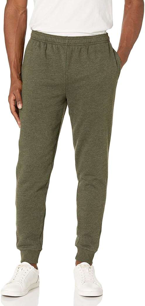 Amazon Essentials Men's Relaxed Fit Fleece Joggers Sweatpants with Drawstring Waist, Tapered Leg, Ribbed Cuffs, Brushed Interior - Image 1