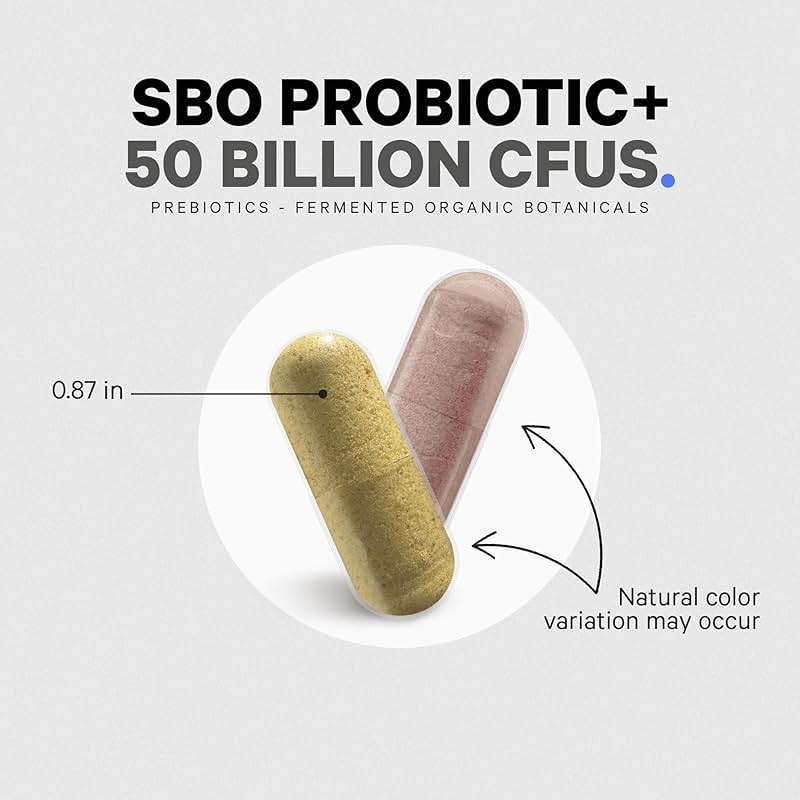 Codeage SBO Probiotics, 50 Billion CFUs Per Serving, Multi Strain Soil Based Organisms Blend and Organic Fermented Botanical Blend, Shelf-Stable, 90 Capsules - Image 8
