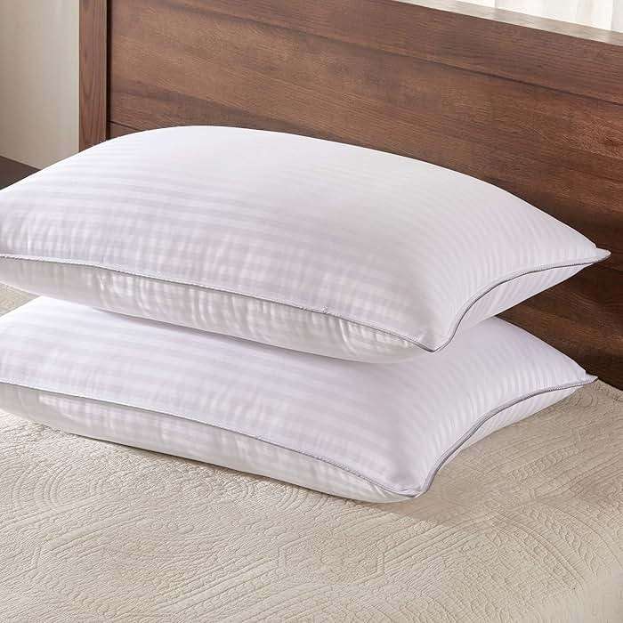Basic Beyond King Size Bed Pillow - 2 Pack Hotel Collection Super Soft Down Alternative Pillow for Sleeping, 20x36 Inches - Image 1