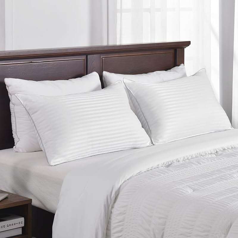 Basic Beyond King Size Bed Pillow - 2 Pack Hotel Collection Super Soft Down Alternative Pillow for Sleeping, 20x36 Inches - Image 6